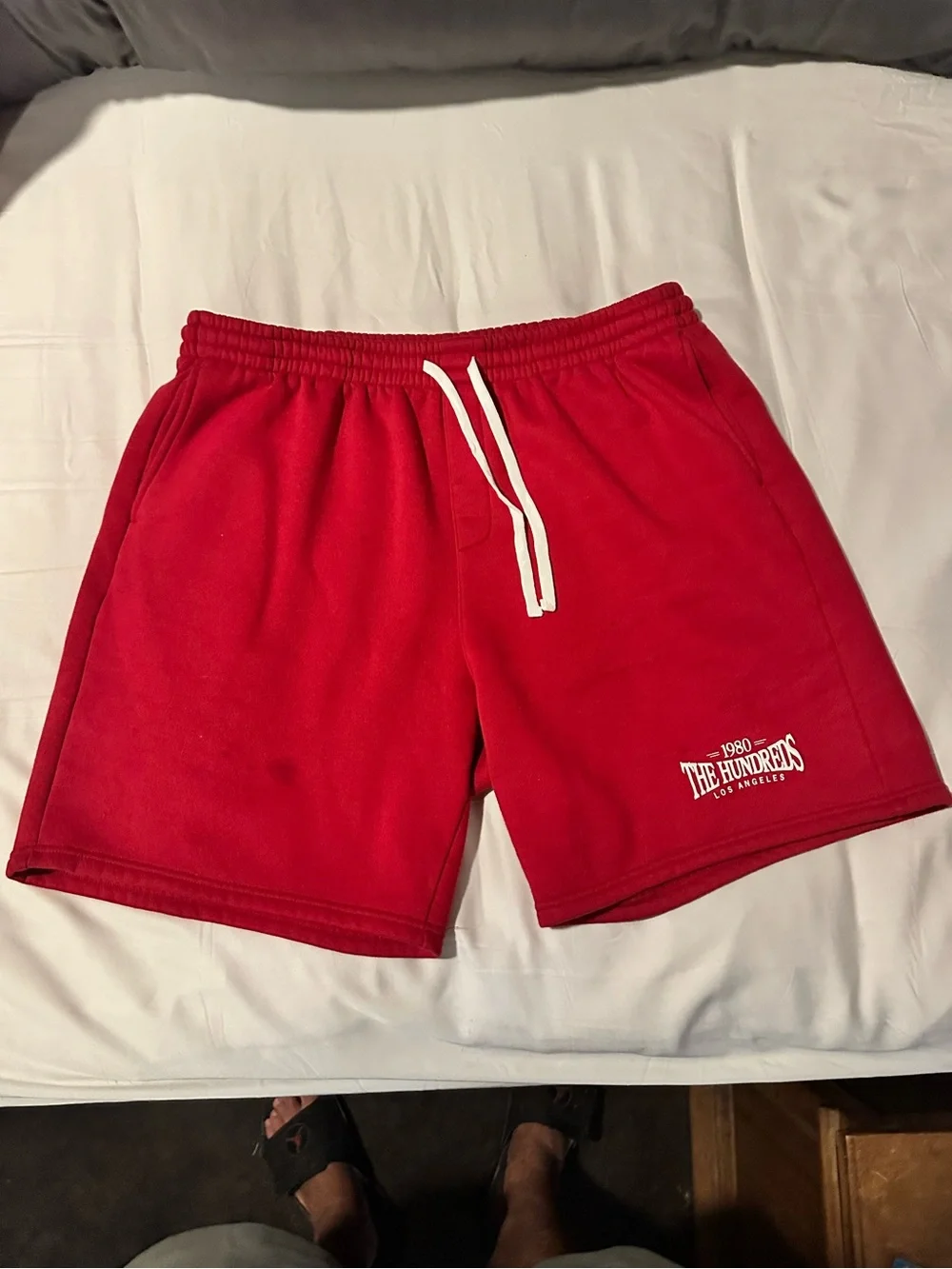 The Hundreds All Star Fleece Shorts in Red